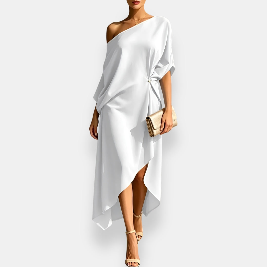 Edwina - Flowing Asymmetric Evening Dress