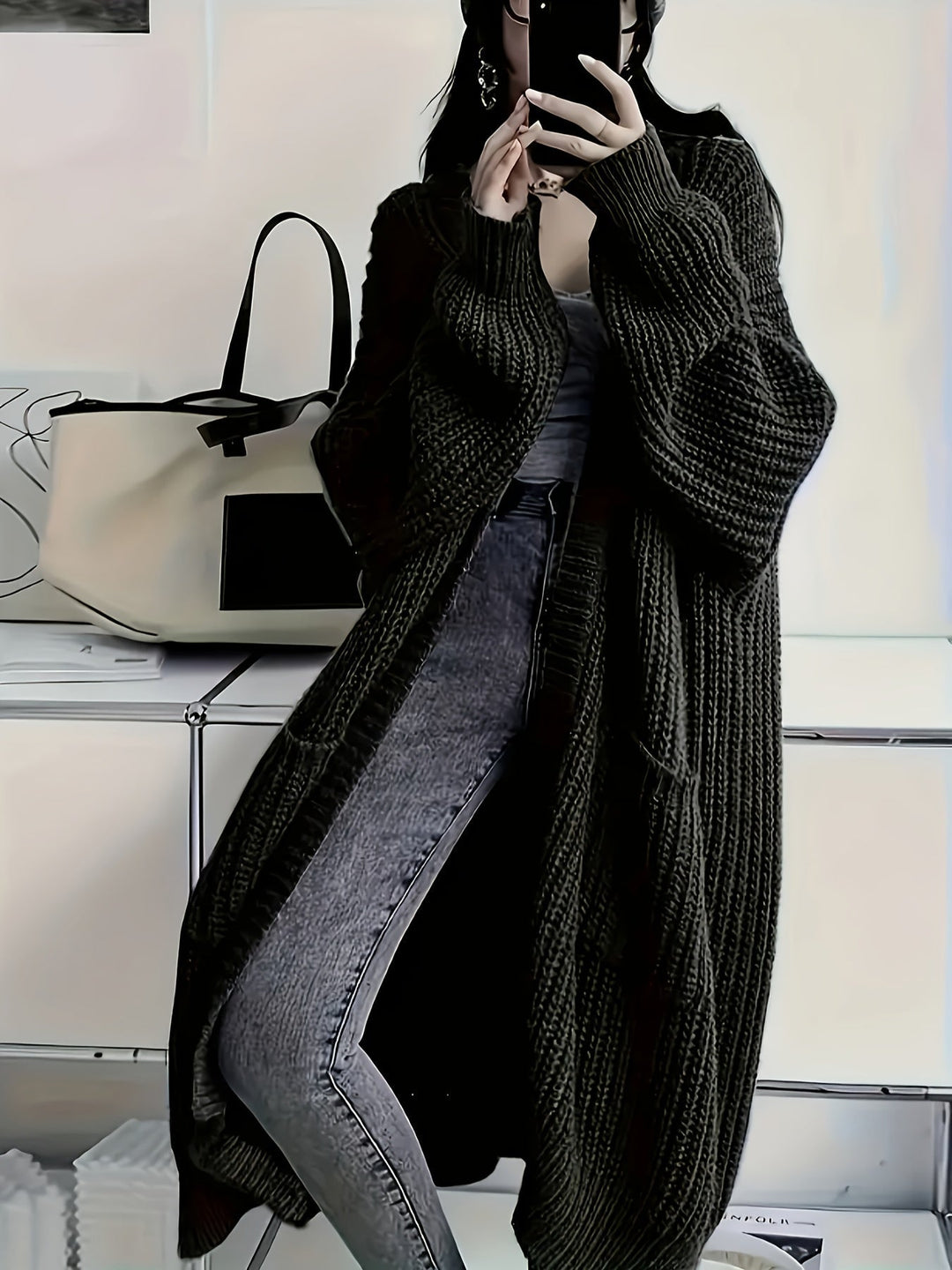 Rosalienne - Soft-Touch Longline Cardigan