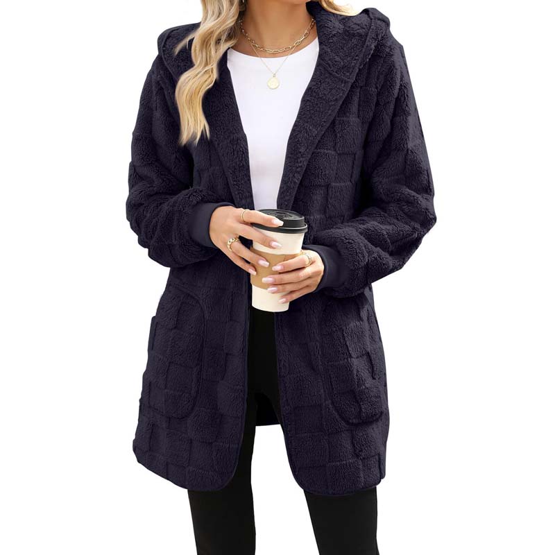 Zinnabelle - Plush Textured Hooded Cardigan