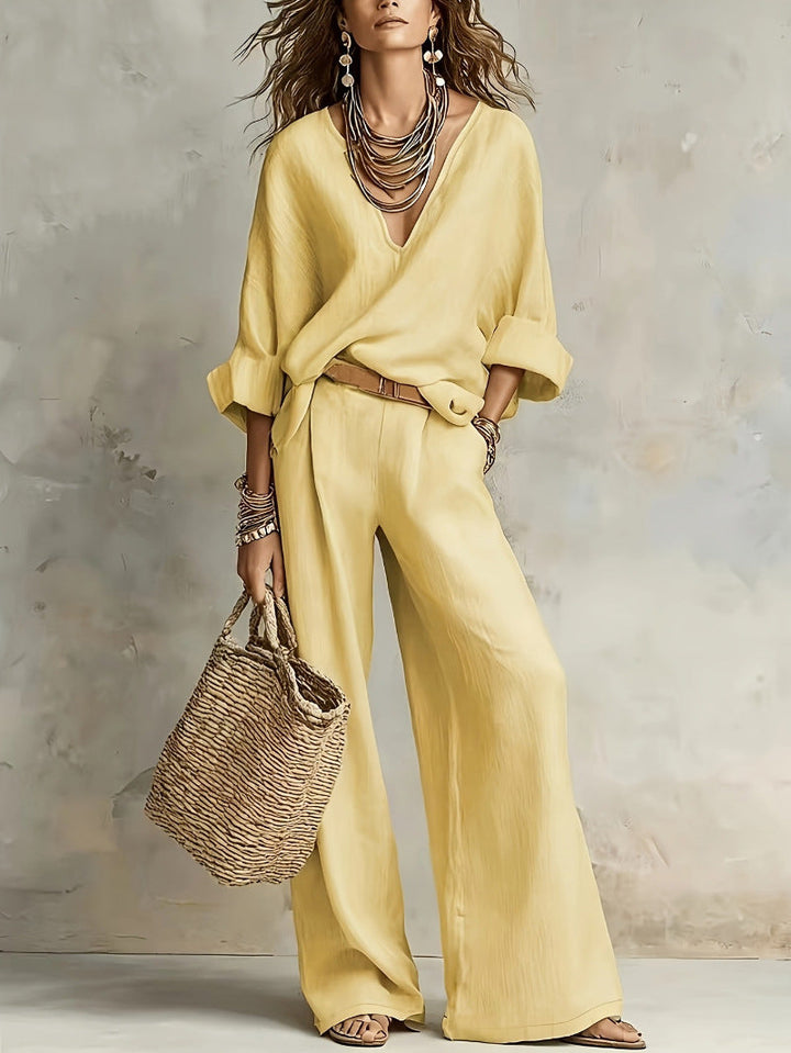 Zinnoria - Breezy Linen Two Piece Set