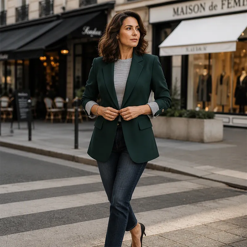 Celenya - Classic Rolled Sleeve Blazer