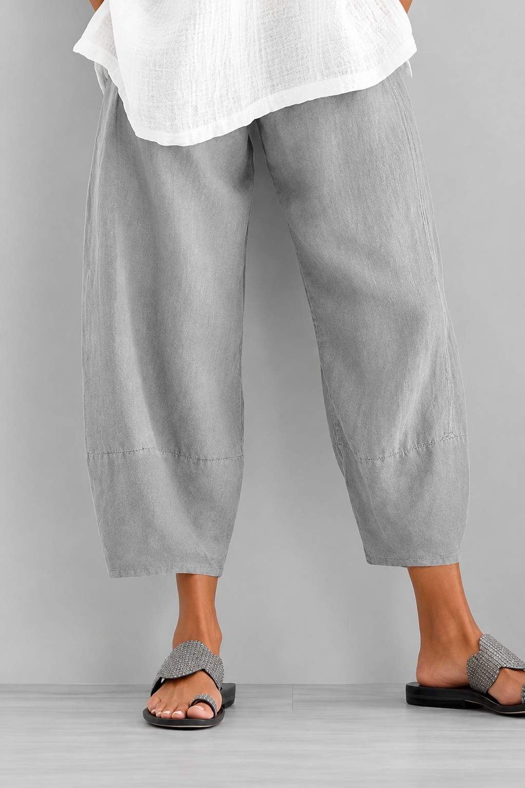 Eulorine - Soft-Touch Wide-Leg Trousers