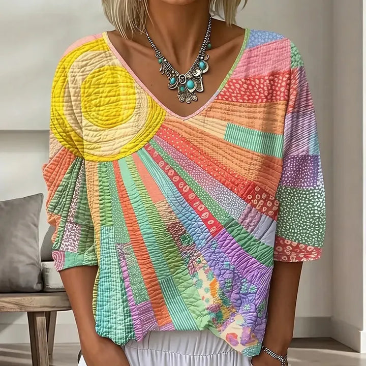 Genevielle - Textured Boho Blouse