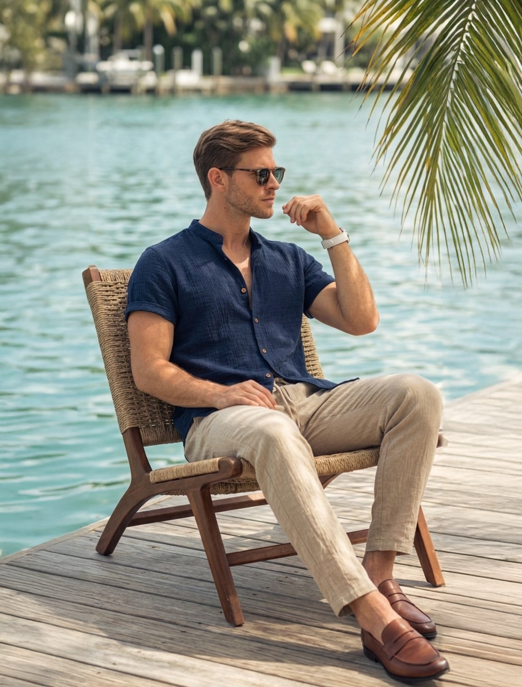 Adrian - Lightweight Summer Shirt & Trousers Set
