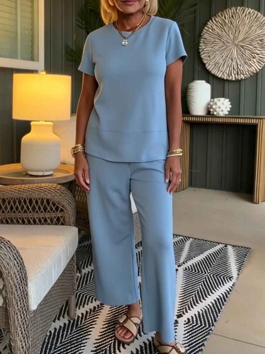 Caelora - Relaxed Wide Leg Two Piece Set