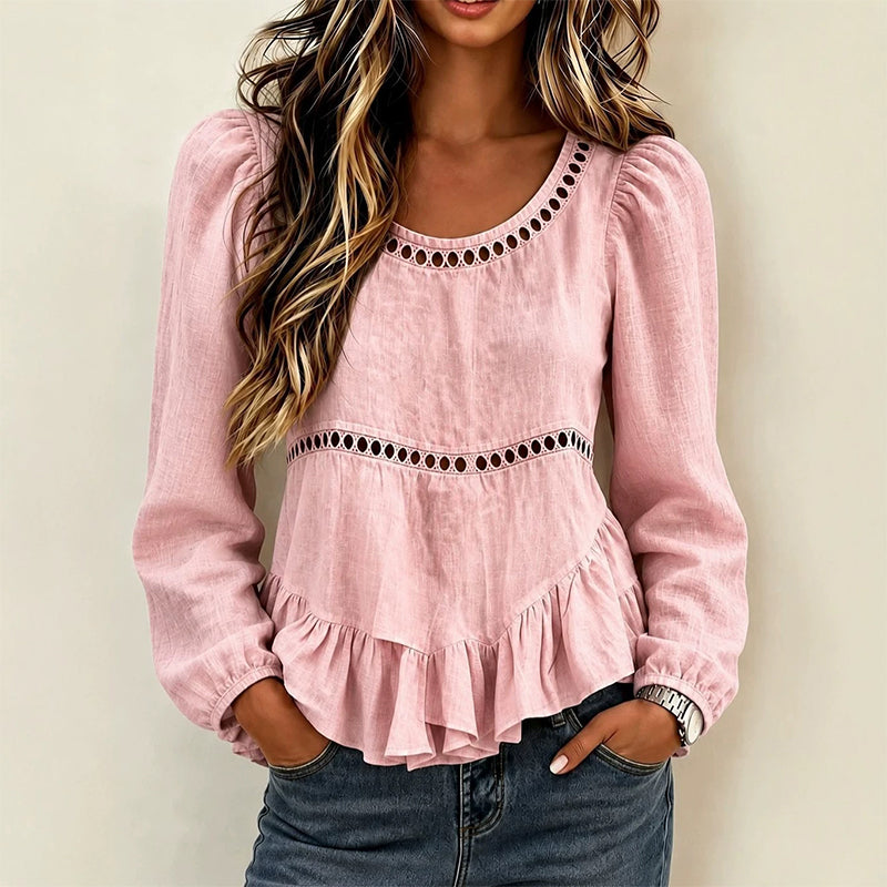 Genevelle - Soft-Touch Ruffled Blouse