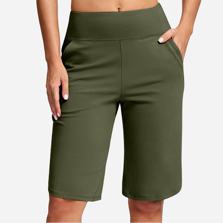 Odeliora - High Waist Comfort Bermuda Shorts