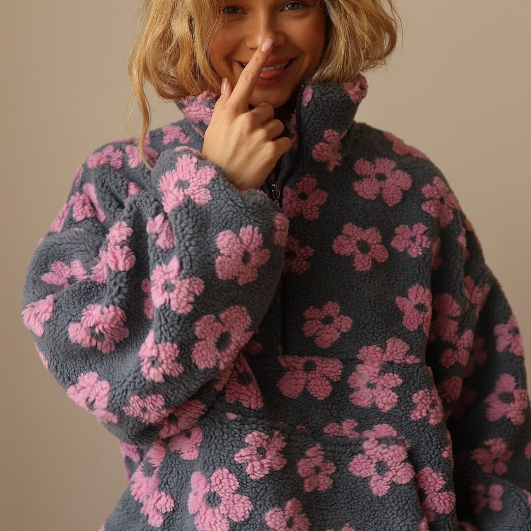 Fallon - Soft-Touch Floral Pullover