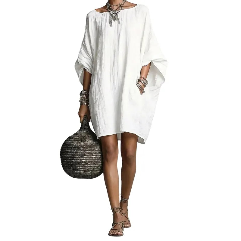 Sabina - Soft-Touch Off-Shoulder Midi Dress