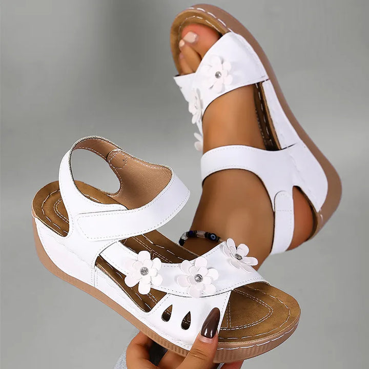 Fiorelia - Floral Comfort Wedge Sandals
