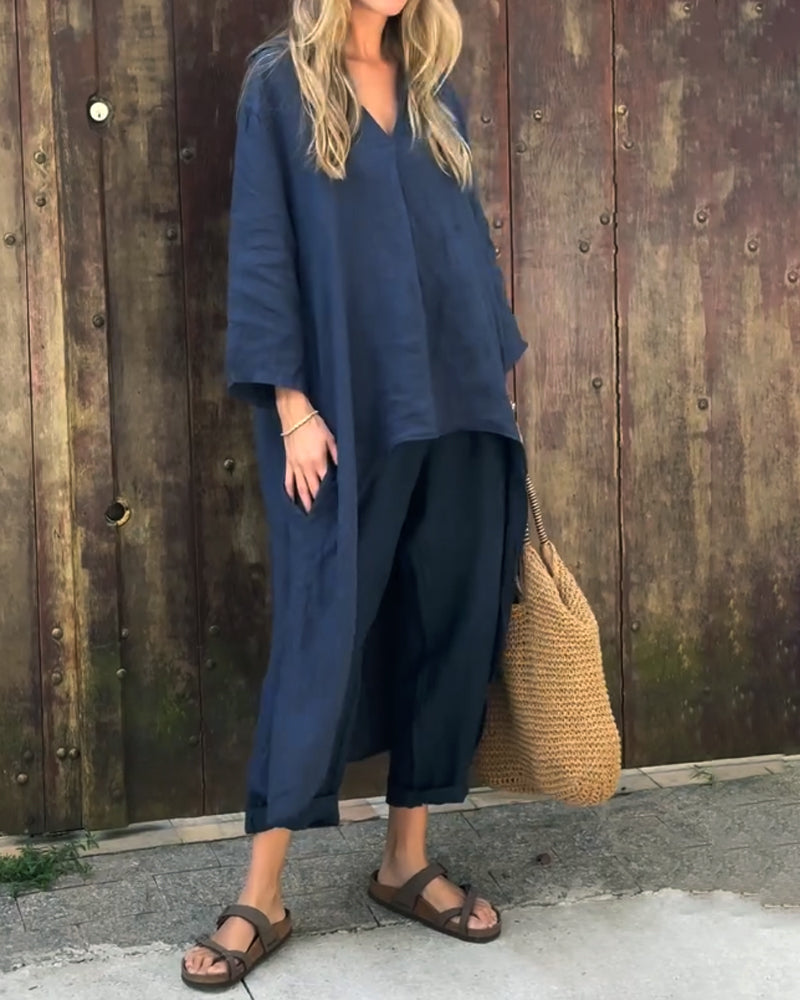 Alessa - Breezy Linen Two-Piece Set