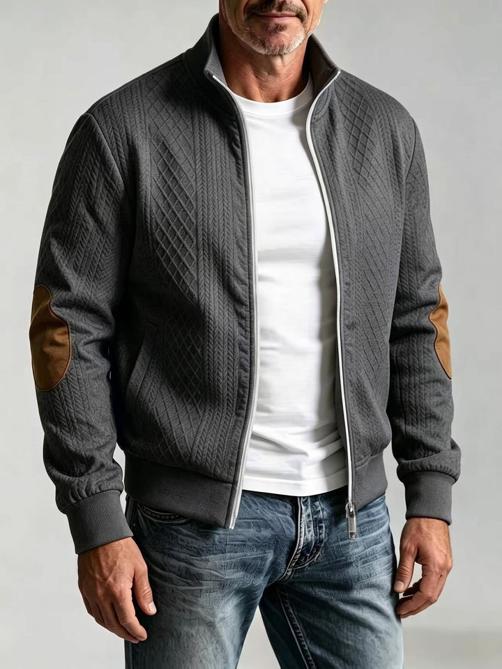 Flyn - Textured Baseball Jacket