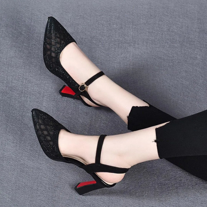 Delyse - Premium Block-Heel Pumps