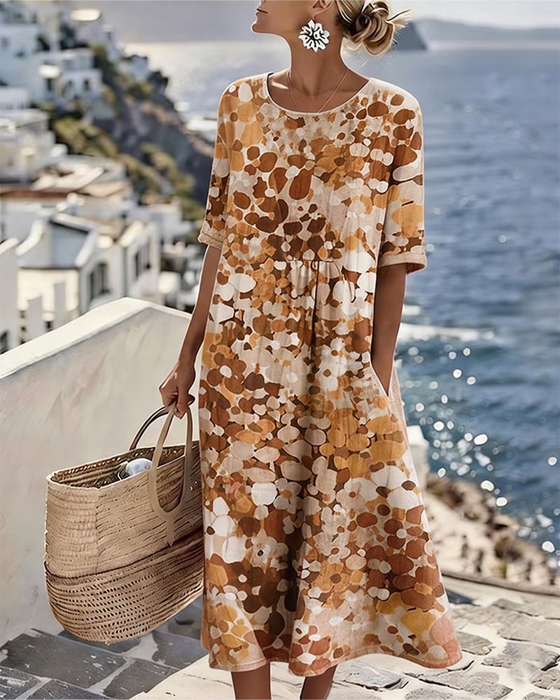 Adria - Soft-Touch A-Line Midi Dress
