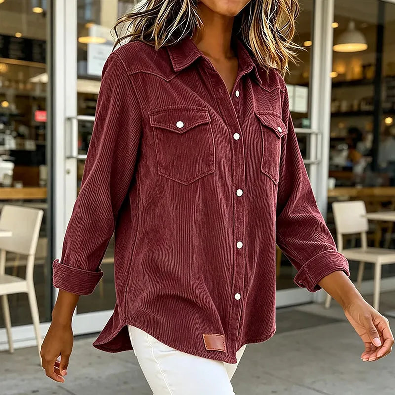 Loredana - Soft-Touch Button-Up Shirt