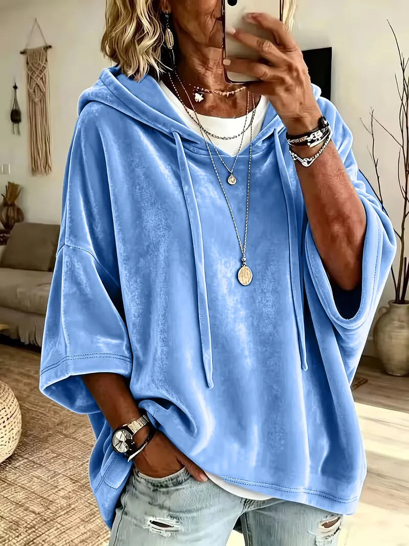 Fayelisse - Relaxed Velvet Lounge Hoodie