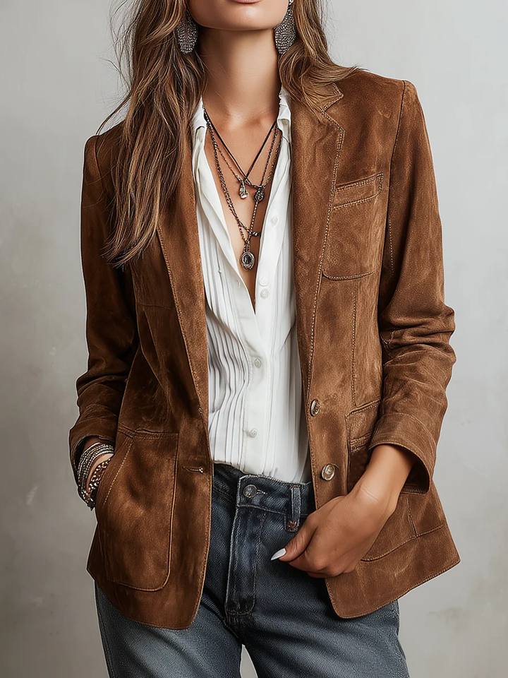 Mirevalle - Vintage Suede Tailored Blazer