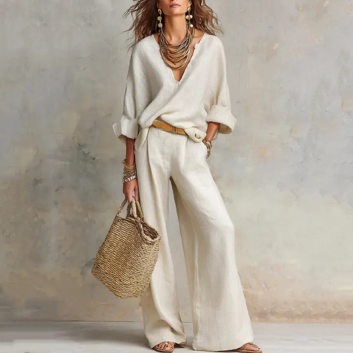 Zinnoria - Breezy Linen Two Piece Set