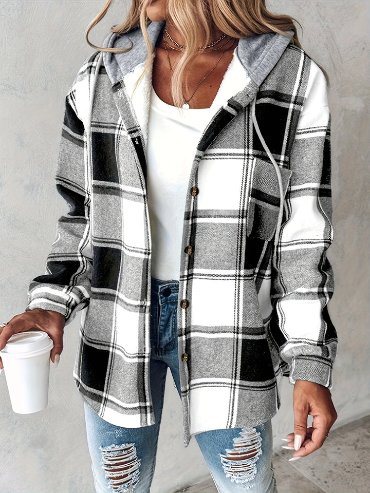 Genevessa - Soft-Touch Hooded Shacket