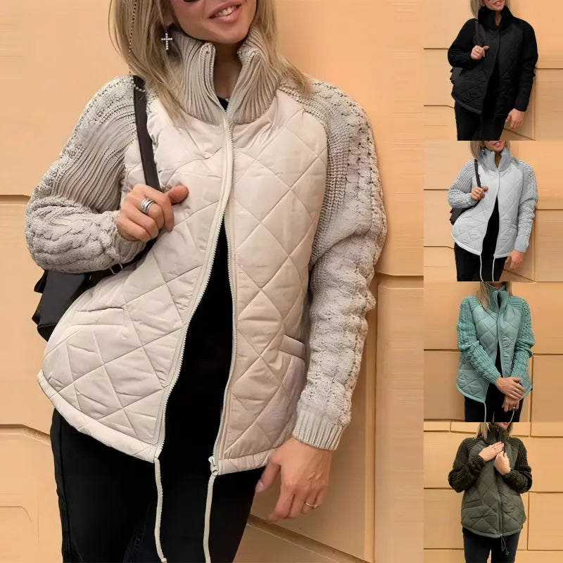 Corisanna - Warm Zip Front Knit Jacket
