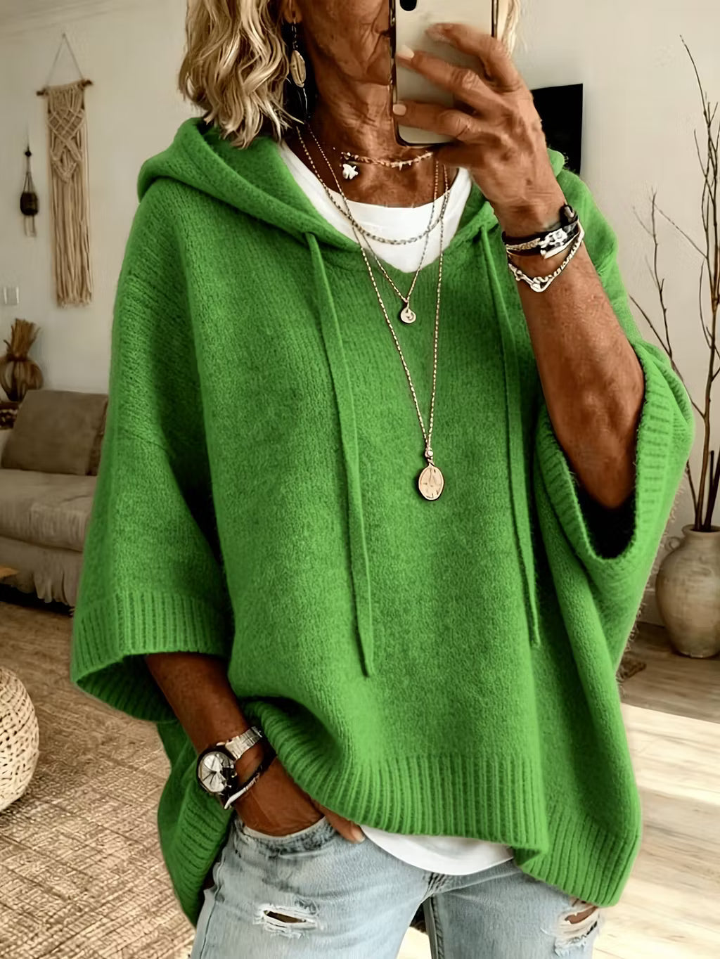 Zoralisse - Cozy Oversized Hooded Sweater