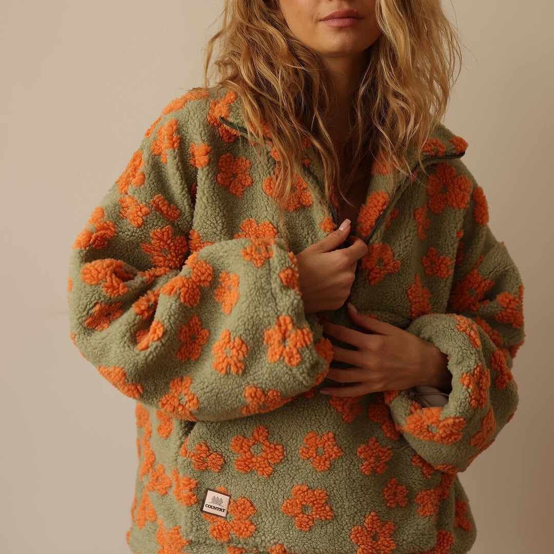 Fallon - Soft-Touch Floral Pullover