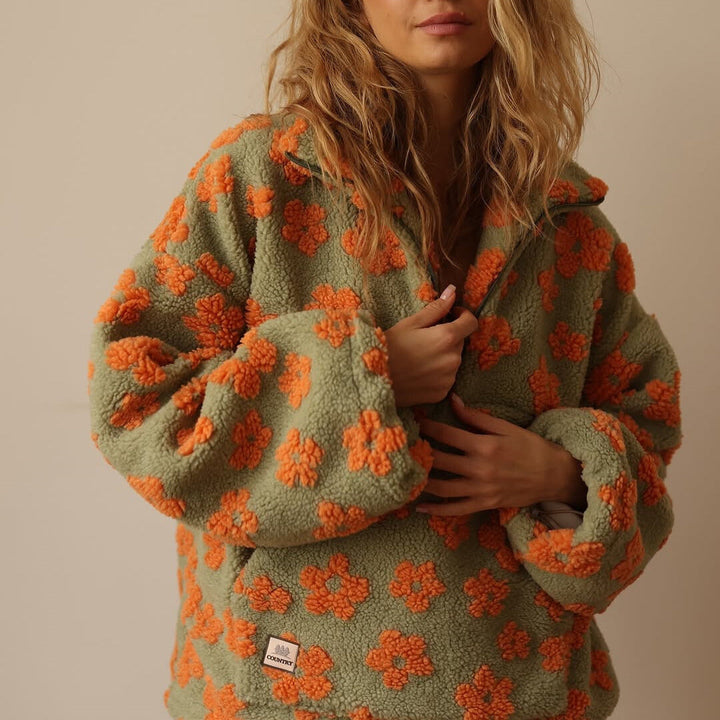 Fallon - Soft-Touch Floral Pullover