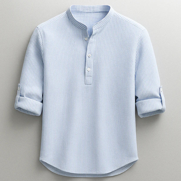 Jarvis - Textured Henley Shirt
