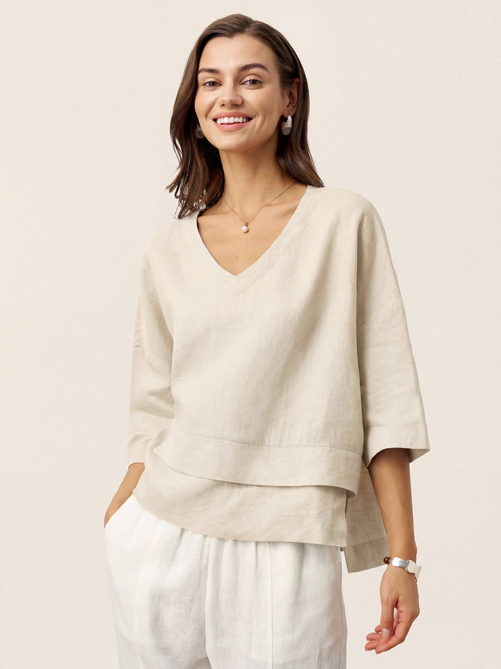 Anaviera - Layered Linen Tunic