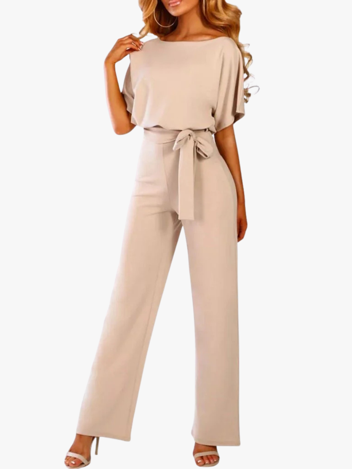 Asteryn - Elegant Tie-Waist Jumpsuit