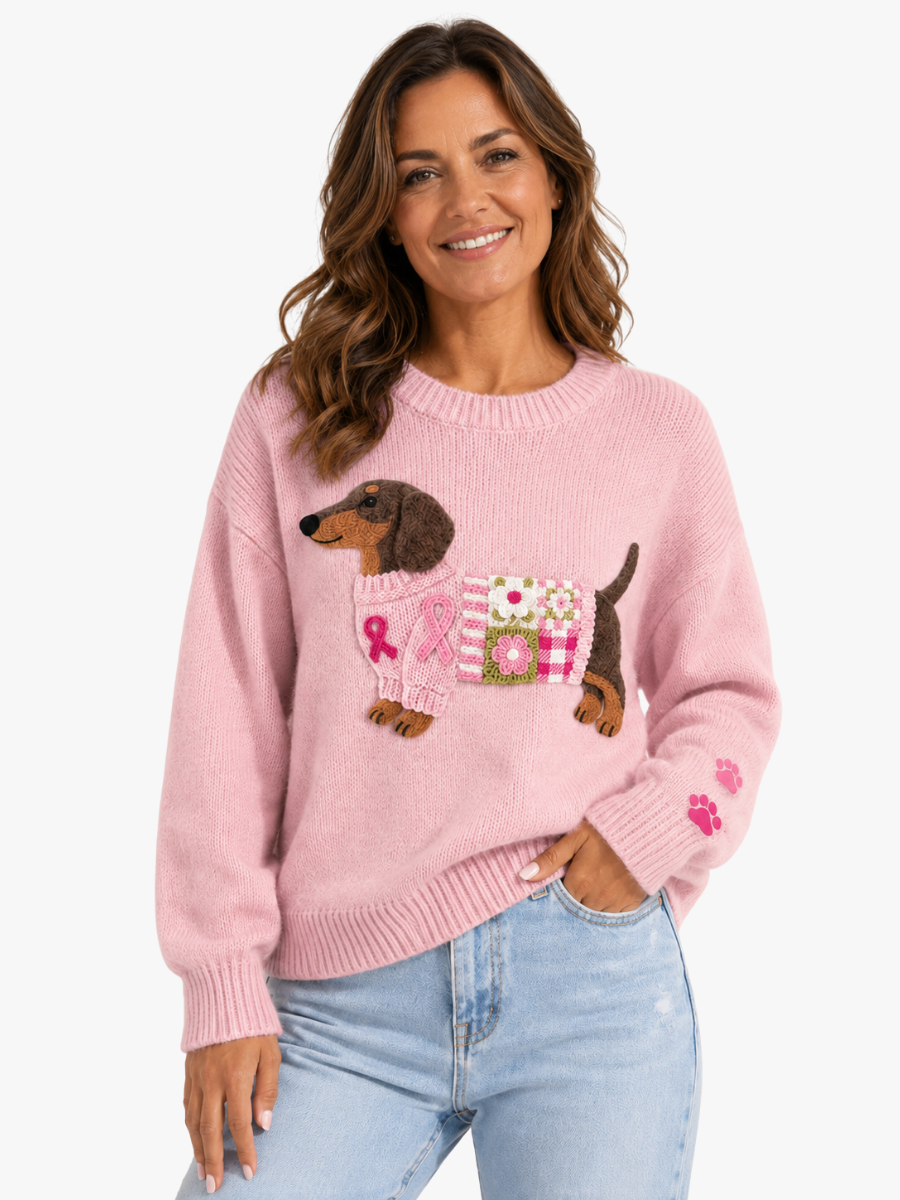 Caravine - Patchwork Dog Knit Sweater