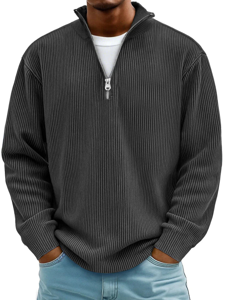 Blackden - Ribbed Half-Zip Sweater