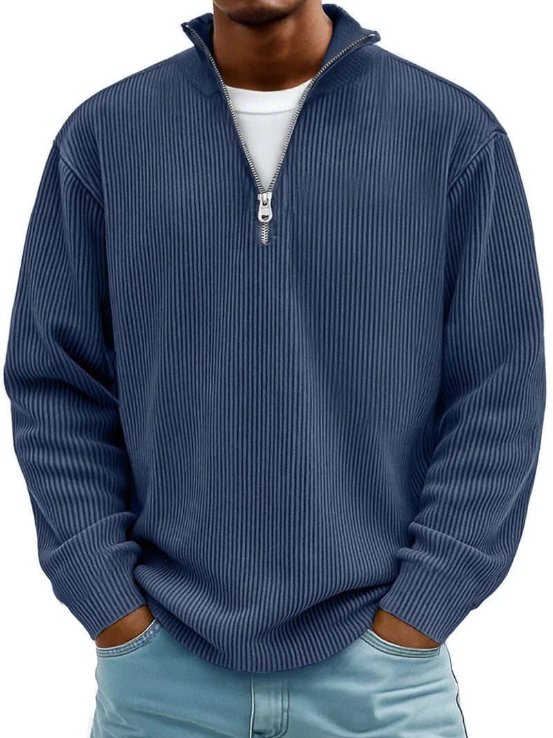 Blackden - Ribbed Half-Zip Sweater
