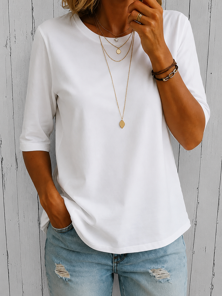 Bellavie - Classic Round Neck Blouse