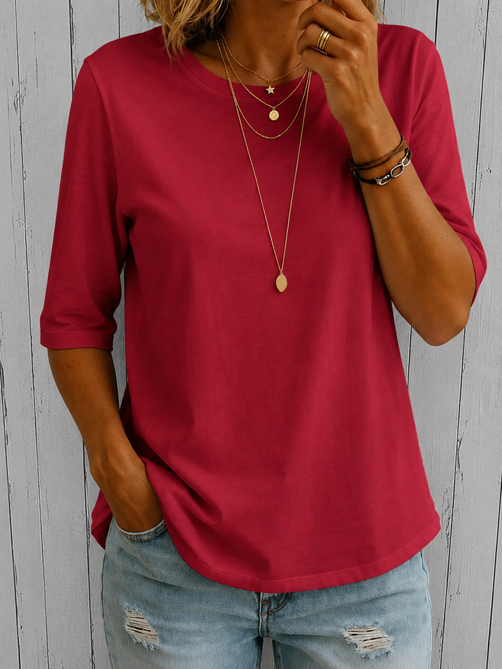 Bellavie - Classic Round Neck Blouse