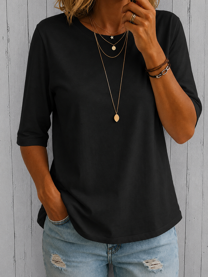 Bellavie - Classic Round Neck Blouse