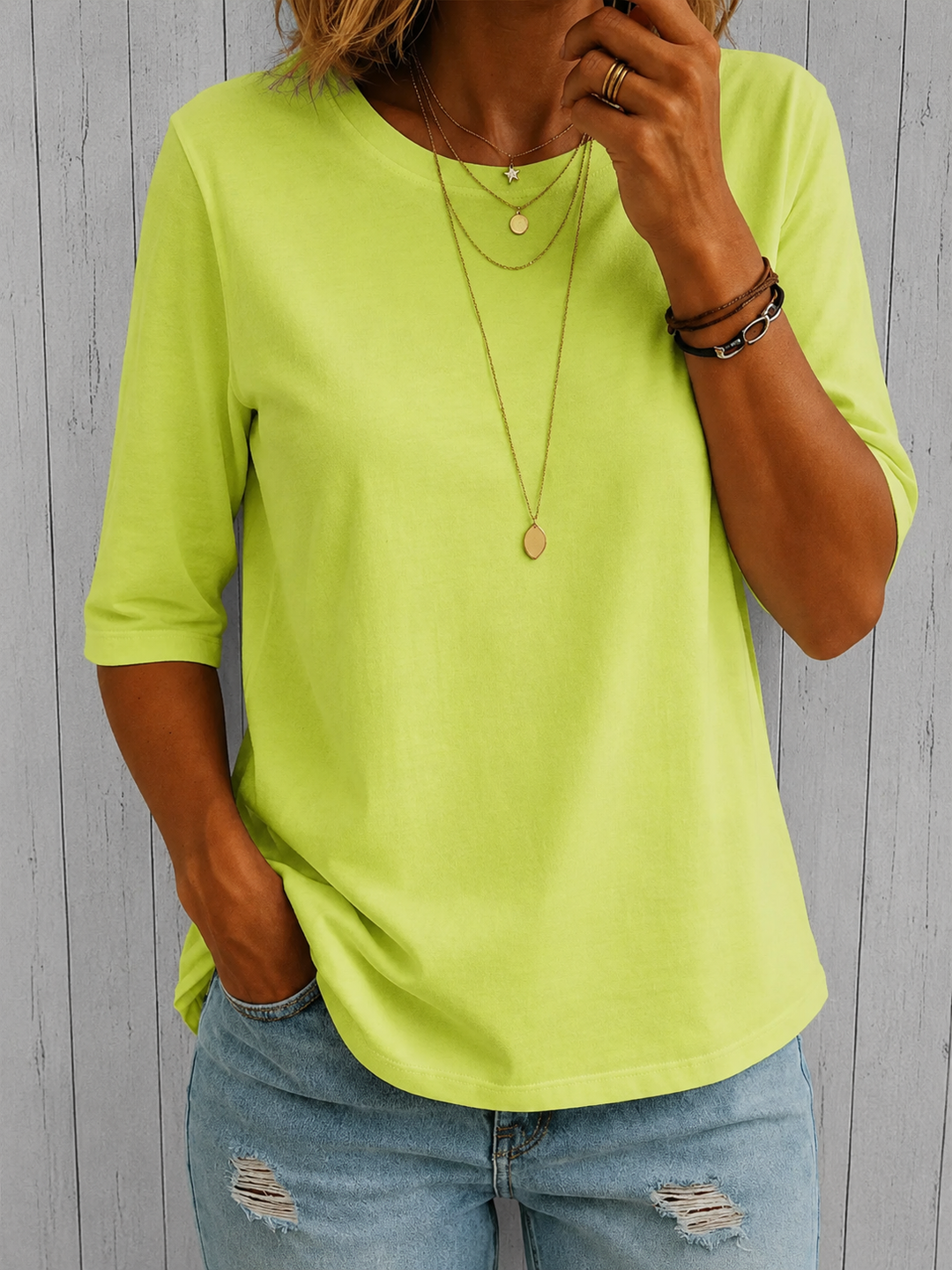Bellavie - Classic Round Neck Blouse