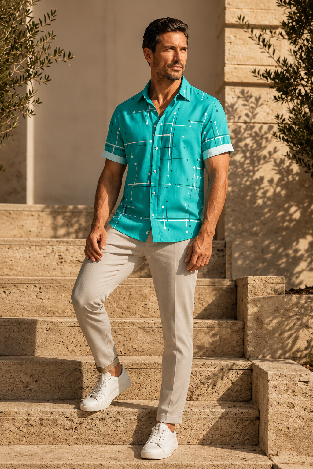 Norbridge - Soft-Touch Men's Beach Shirt