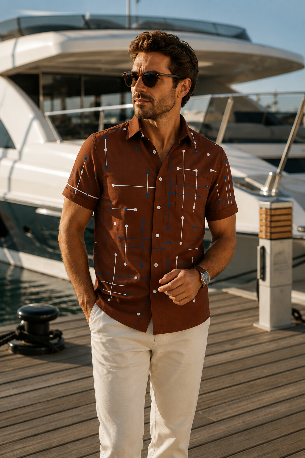 Norbridge - Soft-Touch Men's Beach Shirt