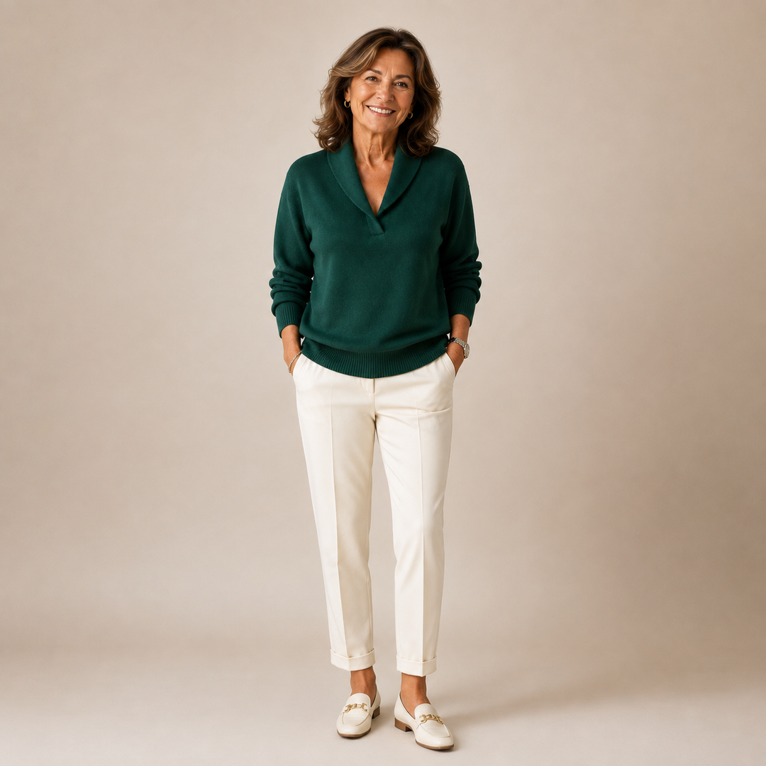 Amandina - Soft-Touch V-Neck Jumper
