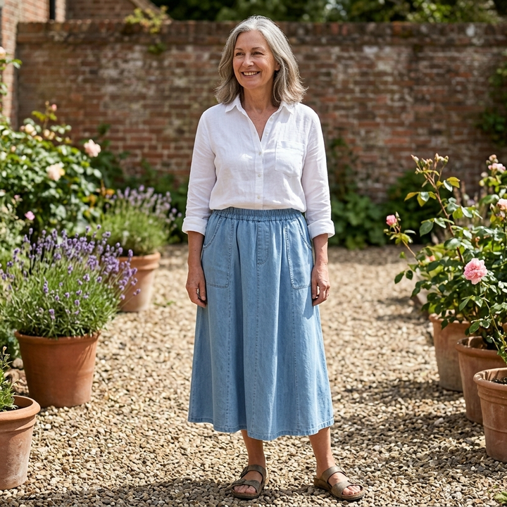 Sibylla - Soft-Touch A-Line Skirt