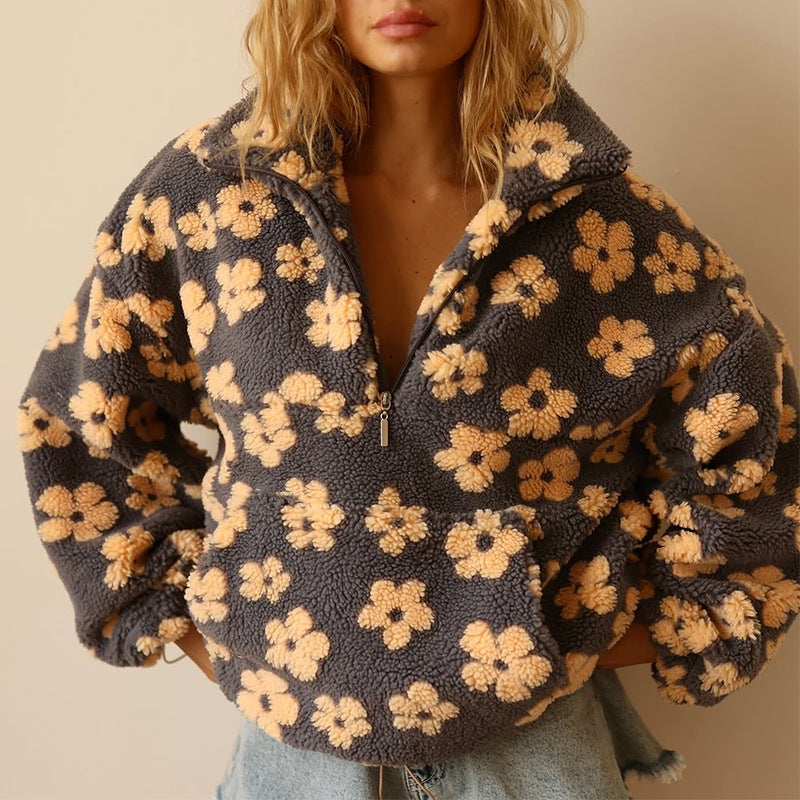 Fallon - Soft-Touch Floral Pullover