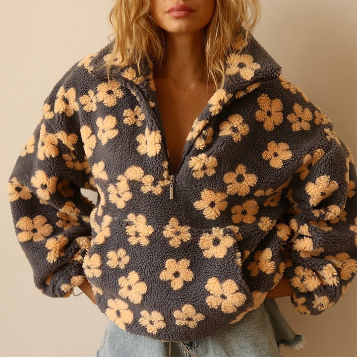 Fallon - Soft-Touch Floral Pullover