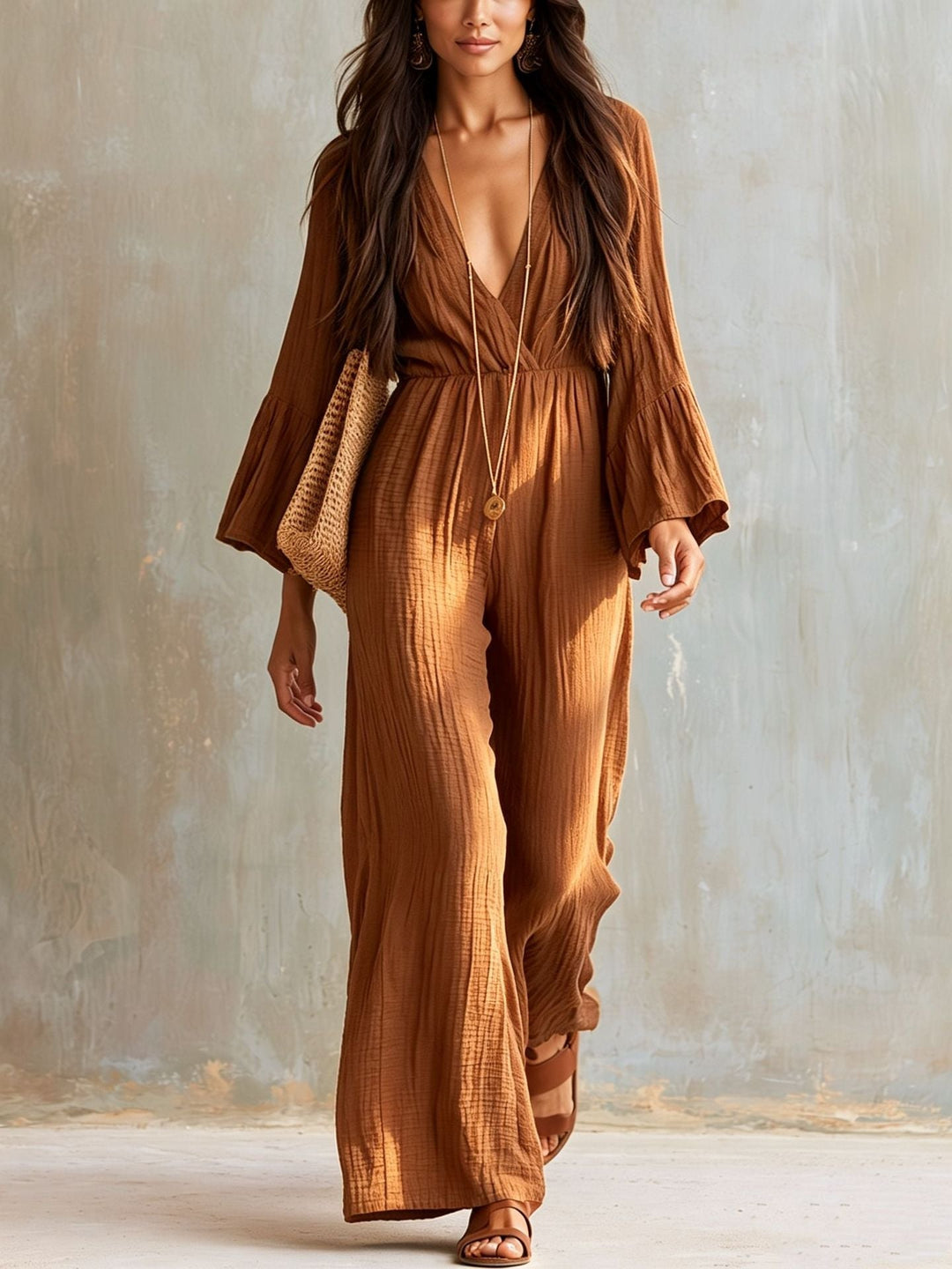 Florabelle - Soft-Touch Wide-Leg Jumpsuit