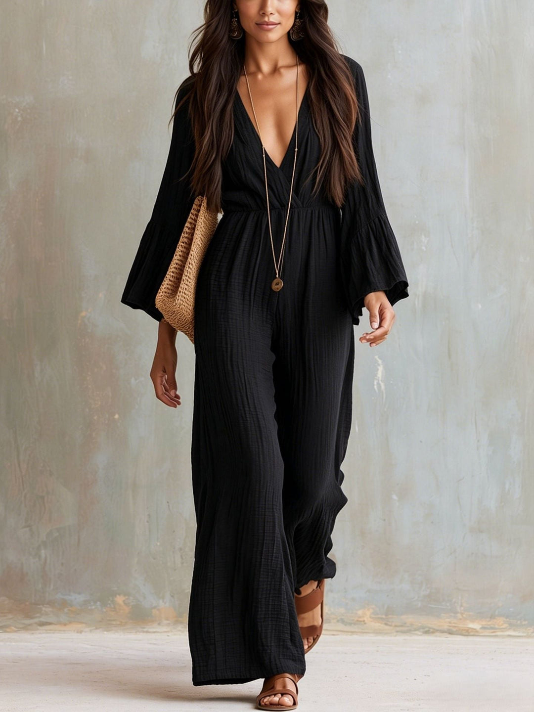 Florabelle - Soft-Touch Wide-Leg Jumpsuit