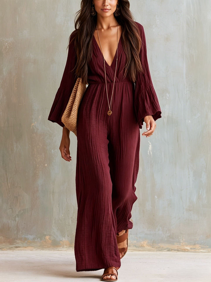 Florabelle - Soft-Touch Wide-Leg Jumpsuit