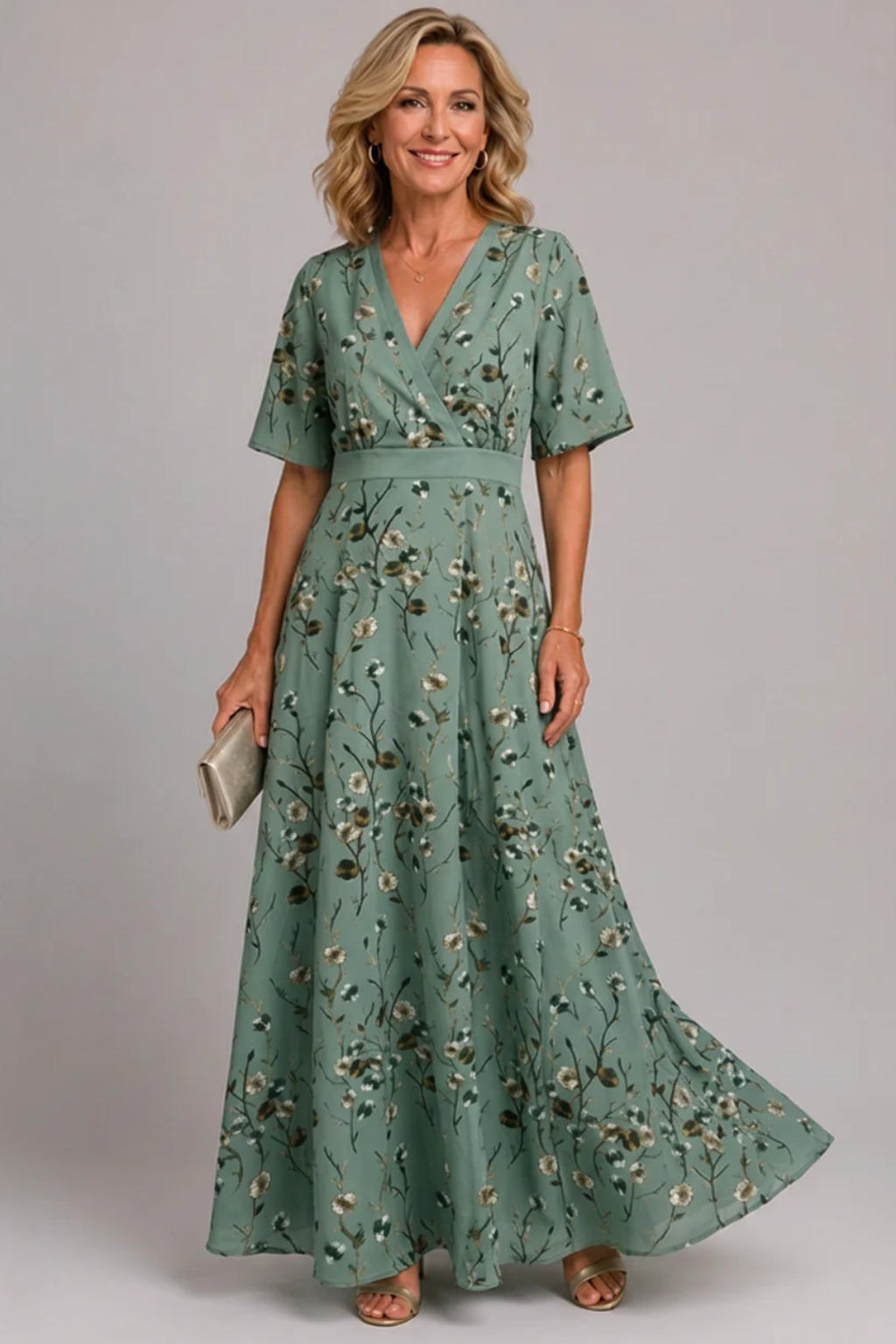 Adaline - Soft-Touch Floral Midi Dress