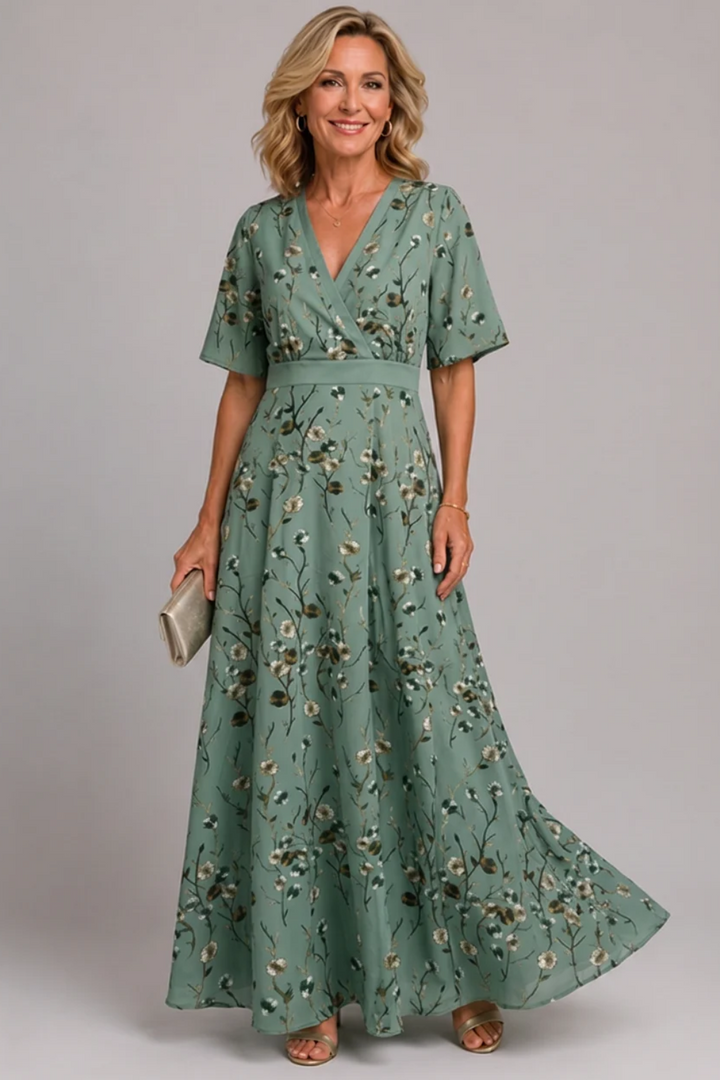 Adaline - Soft-Touch Floral Midi Dress