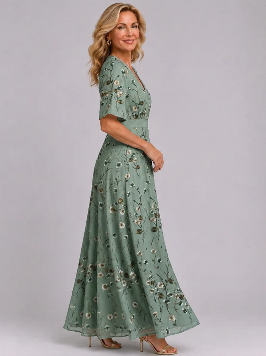 Adaline - Soft-Touch Floral Midi Dress