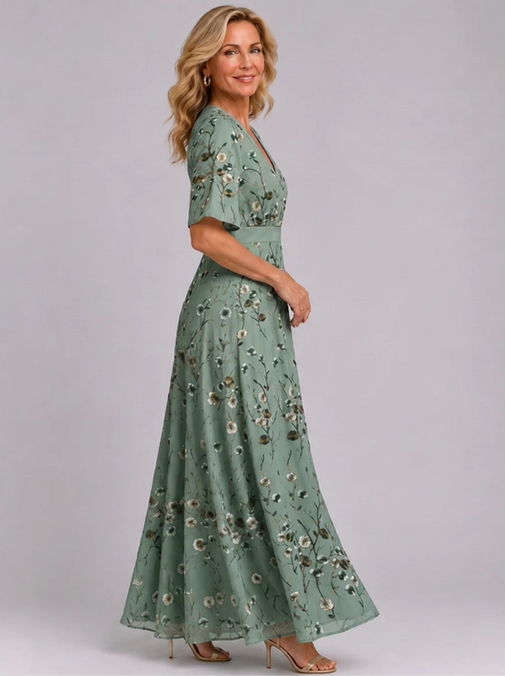 Adaline - Soft-Touch Floral Midi Dress